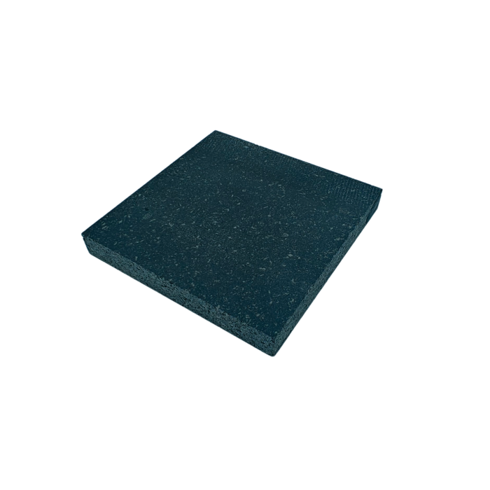 Blauwe Natuursteen 20x20x2,5 cm zijkanten gevibreerd, bovenvlak verzoet