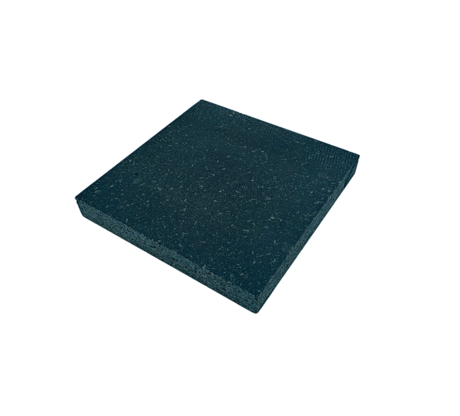 Blauwe Natuursteen 20x20x2,5 cm zijkanten gevibreerd, bovenvlak verzoet